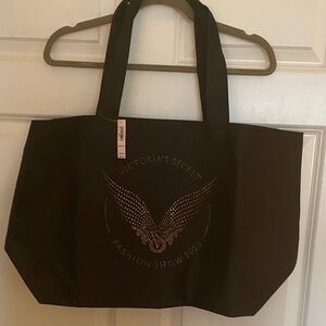 Victoria's Secret Black Studded Wing Tote Bag